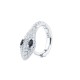 925 Silver Rhodium Plated CZ Set Snake Earrings