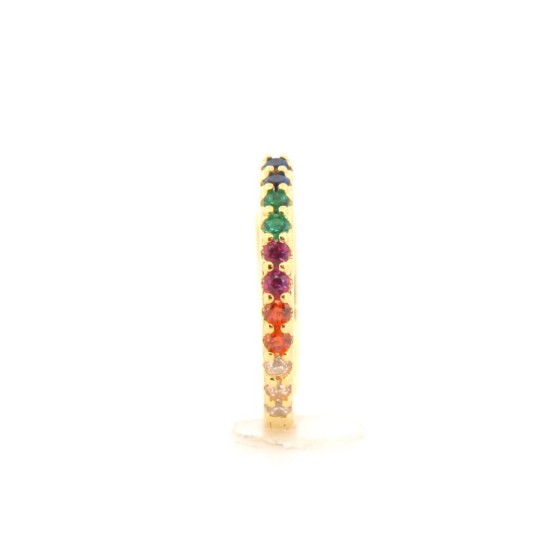 925 Silver 14ct Gold Plated CZ Set Earrings