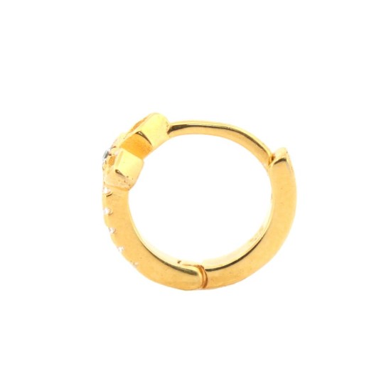 925 Silver 14ct Gold Plated CZ Set Earrings
