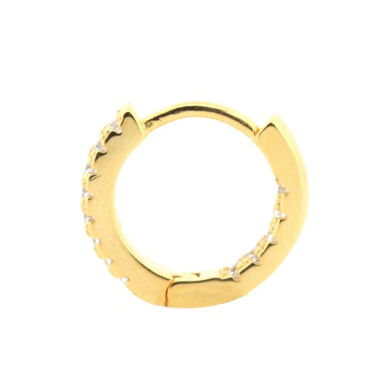 925 Silver 14ct Gold Plated CZ Set Earrings