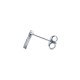 925 Silver Rhodium Plated CZ Set Heart Stud Earrings