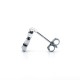 925 Silver Rhodium Plated CZ Set Clover Stud Earrings