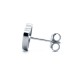 925 Silver Rhodium Plated CZ Set Heart Stud Earrings