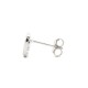925 Silver Rhodium Plated CZ Set Heart Stud Earrings