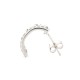 925 Silver Rhodium Plated CZ Set Stud Earrings