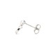 925 Silver Rhodium Plated CZ Set Cat Stud Earrings