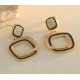 925 Silver 14ct Gold Plated CZ Set Stud Earrings
