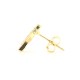 925 Silver 14ct Gold Plated CZ Set Stud Earrings