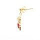 925 Silver 14ct Gold Plated CZ Set Stud Earrings