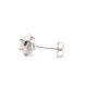925 Silver Rhodium Halo CZ Stud Earrings White