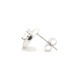 925 Silver Rhodium Halo CZ Stud Earrings White