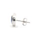 925 Silver Rhodium Pear Shape Stud Earrings Sapphire Centre CZ