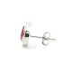 925 Silver Rhodium Pear Shape Stud Earrings Ruby Centre CZ