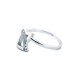 925 Silver Rhodium CZ Set Twin Triangle Ring