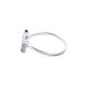 925 Silver Rhodium CZ Set Twin Triangle Ring