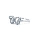 925 Silver Rhodium CZ Set Dress Ring
