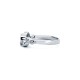 925 Silver Rhodium CZ Set Dress Ring