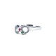 925 Silver Rhodium CZ Set Infinity Ring