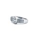 925 Silver Rhodium CZ Set Buckle Ring