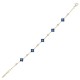 925 Silver 14ct Gold Plated CZ Set Clover Bracelet Blue