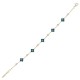 925 Silver 14ct Gold Plated CZ Set Clover Bracelet Green