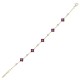 925 Silver 14ct Gold Plated CZ Set Clover Bracelet Red