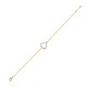 925 Silver 14ct Gold Plated CZ Set Heart Bracelet