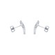 925 Silver Rhodium Plated Multo Col CZ Set Kisses Stud Earrings