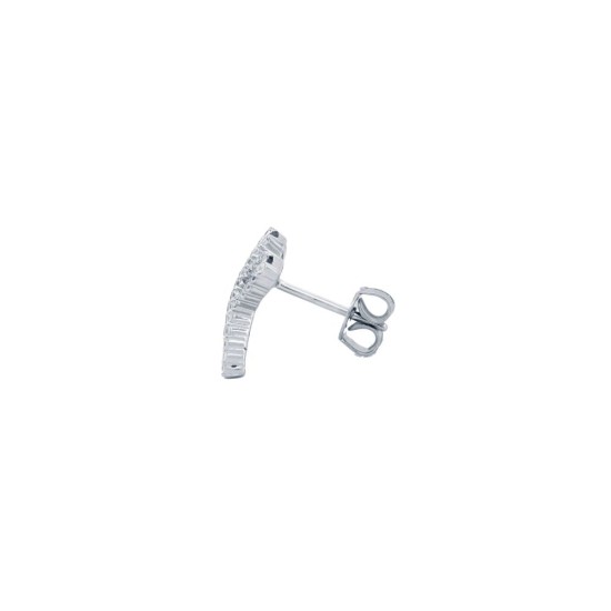 925 Silver Rhodium Plated Multo Col CZ Set Kisses Stud Earrings