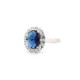 925 Silver Rhodium CZ Set Dress Ring