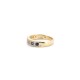 9ct Yellow 0.25ct Dia, 0.62ct Rainbow Saph Ring