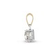 Lab 18ct Yellow Gold 75pt 4 Claw Diamond Solitaire Pendant