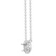 Lab 18ct White Gold 0.12ct Diamond Halo Pendant with 16"-18" Chain Extender set with a 0.50ct G SI1 Diamond