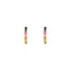 9ct Yellow Gold 0.34ct Rainbow Saph 12mm Hoop Earrings