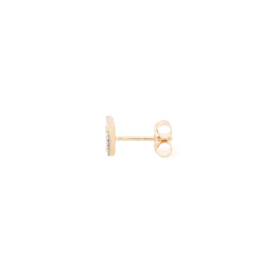 9ct Yellow Gold 0.06ct Diamond Triangle Earrings