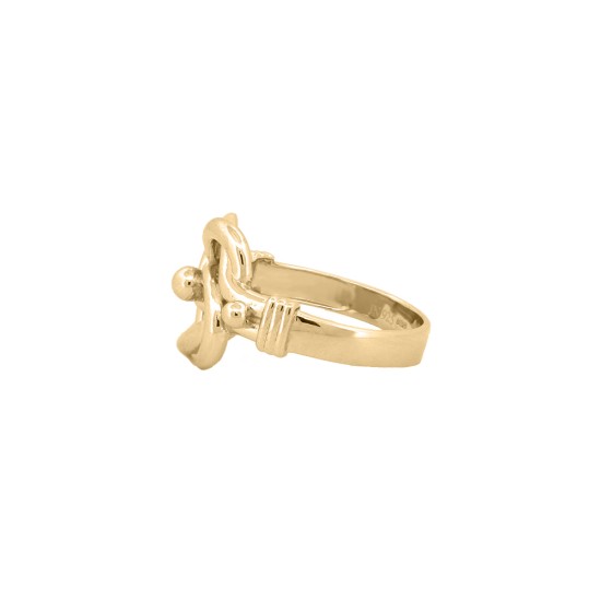 925 Silver Gold Plated Knot Ring