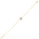 925 Silver 14ct Gold Plated MOP Clover Bracelet