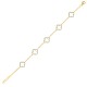 925 Silver 14ct GoldPlated CZ Set Clover Bracelet