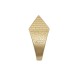 925 Silver Gold Plated Pyramid Ring 15.3mm