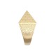 925 Silver Gold Plated Pyramid Ring 17.8mm
