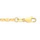 9ct Yellow Gold Hollow Marine 3.4mm Bracelet