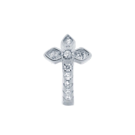 925 Silver Rhodium Plated CZ Set Earrings