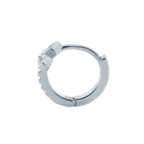 925 Silver Rhodium Plated CZ Set Earrings