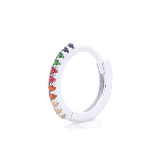 925 Silver Rhodium Plated CZ Set Earrings