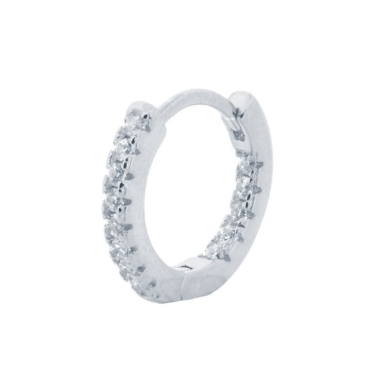 925 Silver Rhodium Plated CZ Set Earrings