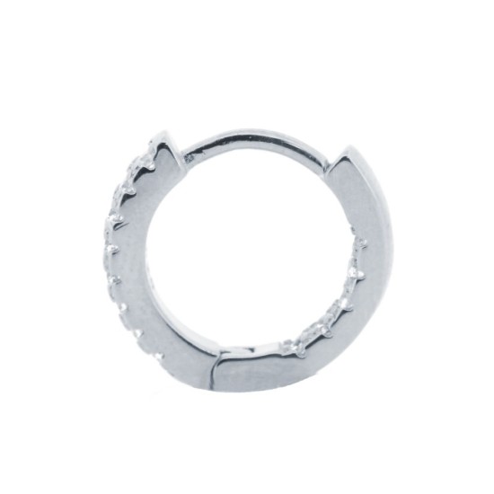 925 Silver Rhodium Plated CZ Set Earrings