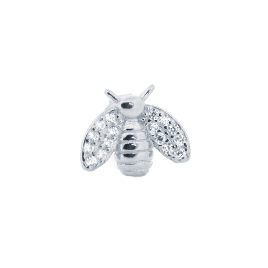925 Silver Rhodium Plated CZ Set Stud Earrings