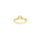 9ct Yellow Gold, 1.00ct Round Cubic Zirconia Wed-fit Solitaire Ring