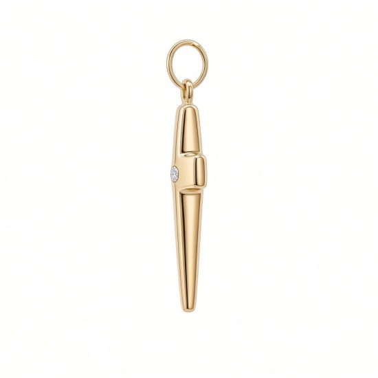 9ct Yellow Gold Cubic Zirconia Set Cross Pendant