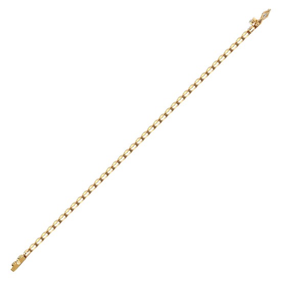 18B005-100 | 18ct Yellow Gold 1.00ct Rub-over Dia Line Bracelet